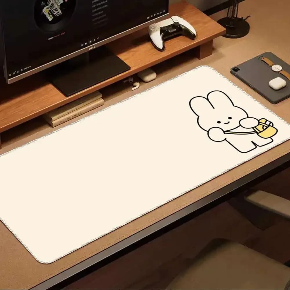 1PC 39.37"x19.69" Cartoon Rabbit XL Gaming Mouse Pad Non-Slip HD Print Cute Anime Style Large Desk Mat for Office Home