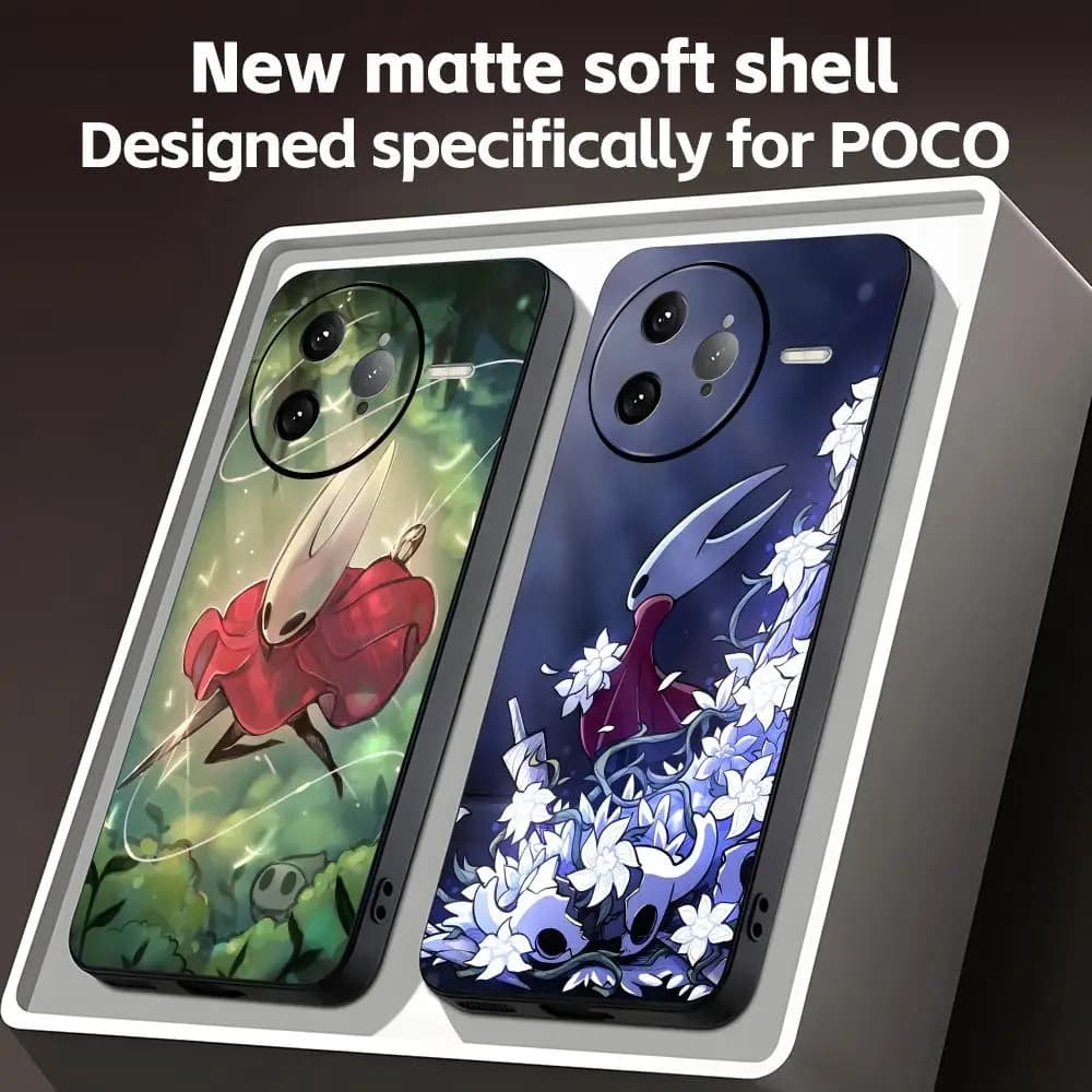 Hollow Knight Silksong Phone Case For Xiaomi POCO M7 M6 M5 X7 X6 X5 F7 F6 F5 Soft Black Pro 5G Phone Cover