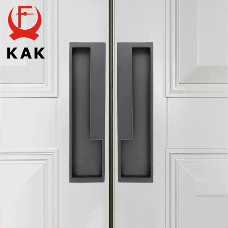 Maniglia scorrevole KAK Black Gold, Maniglie a scomparsa per porte interne, Maniglie per armadi, Maniglie per cassetti cucina, Ferramenta per porte