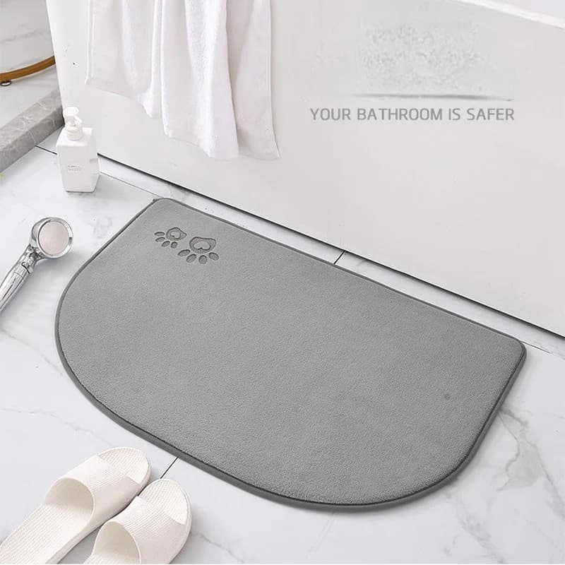 Super Absorbent Bath Mat Memory Foam Bathtub Non-slip Bathtub Coral Fleece Side Soft Footrest Zerbino For Shower