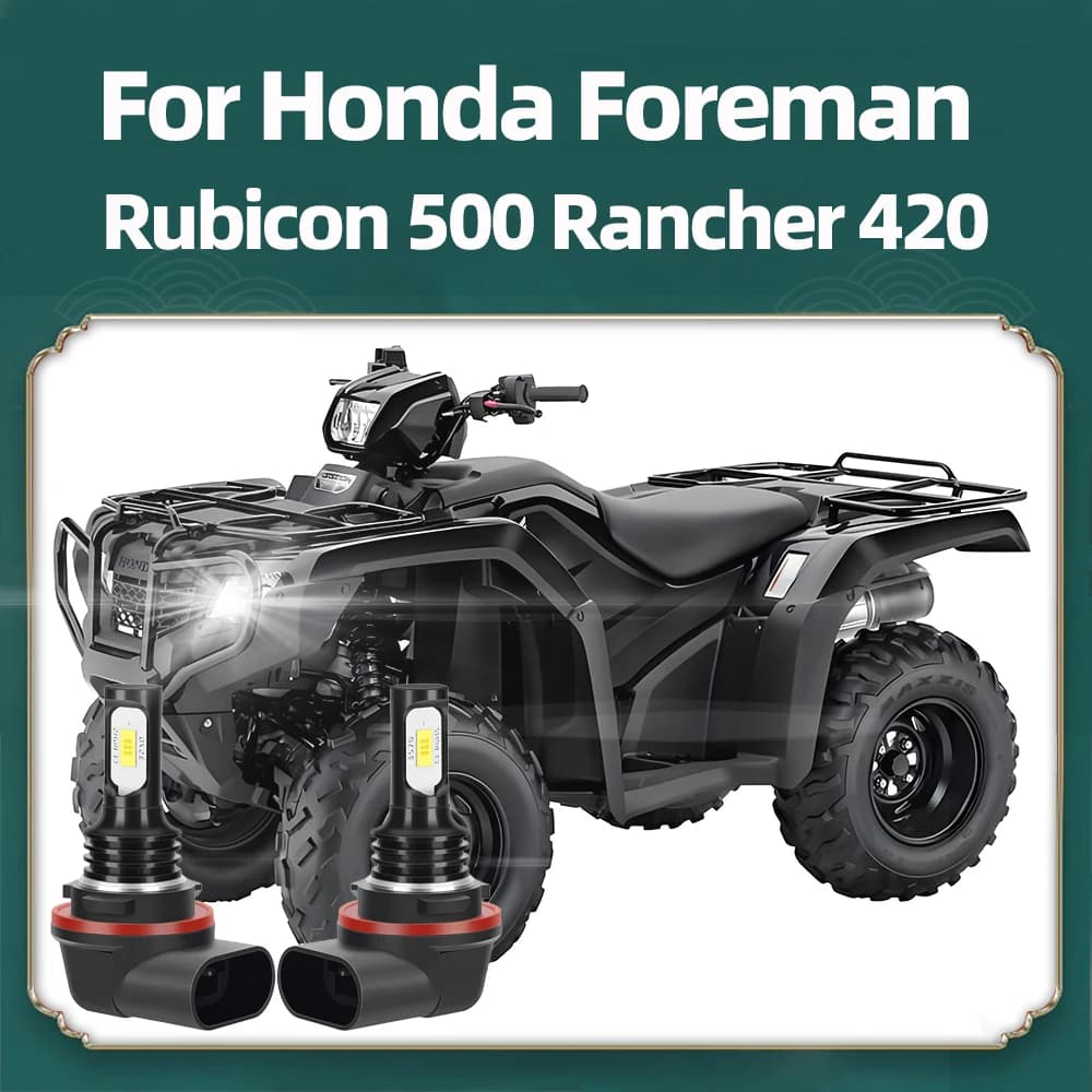 2 pezzi lampade a LED 3 PIN lampadina per fari a LED 6000K 90W 34901-HR3-A21 per Honda Foreman Rubicon 500 Rancher 420 Plug-N-Play Sostituisci