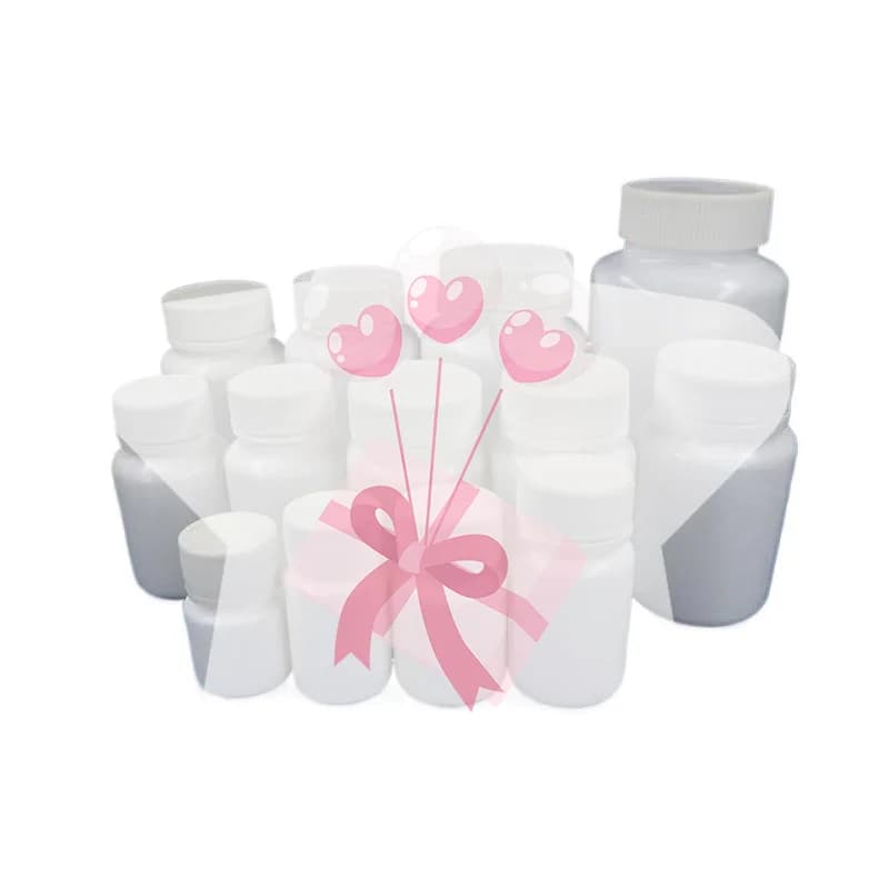 Empty White Plastic Pill Bottles 10Pcs Leak Proof HDPE Screw Lids 15ml-100ml Portable for Vitamin Supplement Storage