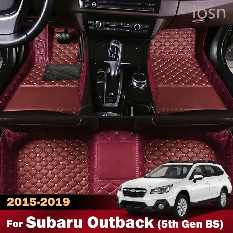 Car Floor Mats for Subaru Outback 5th Gen BS 2015 2016 2017 2018 2019 Full Coverage Waterproof Carpets Anti-Slip Foot Pads Parts