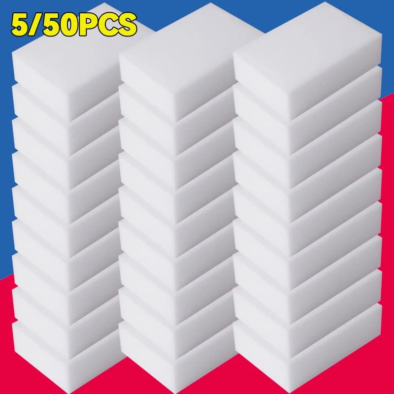 5/50PCS Melamine sponge Magical Rubber Melamine sponge Detergent Cleaning tips for Kitchen Bathroom Cleaning Tools