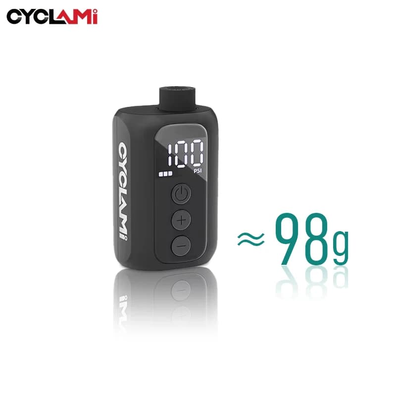 CYCLAMI 100 PSI ad alta pressione con schermo Mini pompa portatile per bici tascabile Pompa elettrica per bicicletta Compressore rapido Gonfiatore per pneumatici