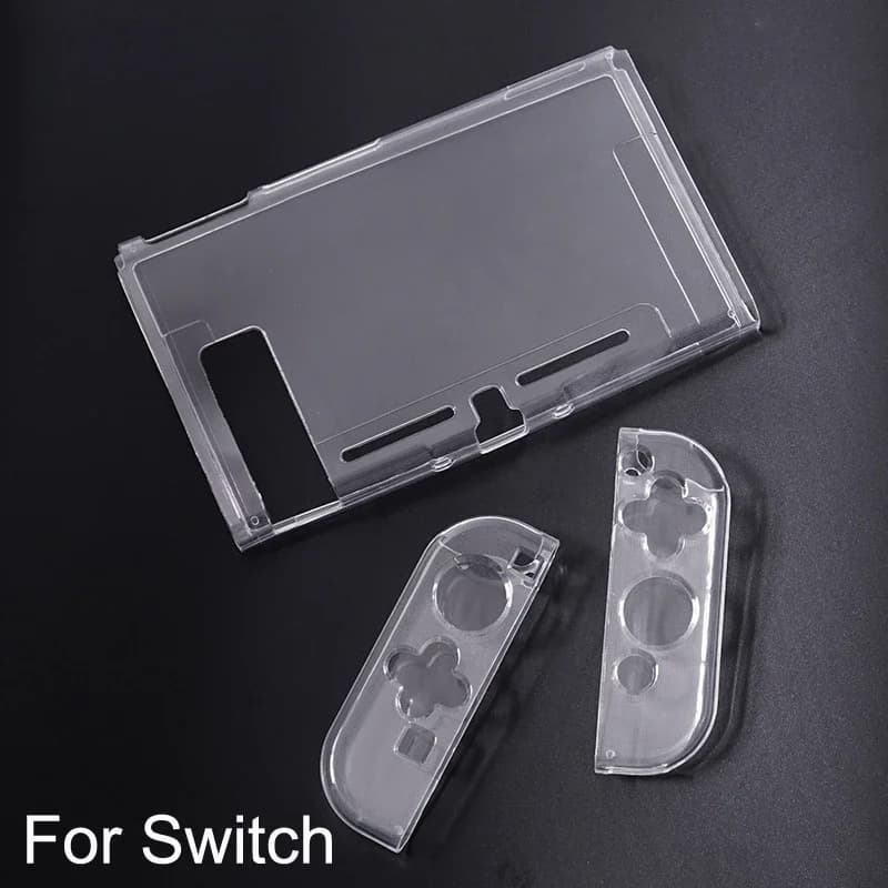 Transparent TPU Soft Case Joycon Protective Shell Cover for Nintendo Switch Oled Console NS Joy-con Crystal Back Full Protector