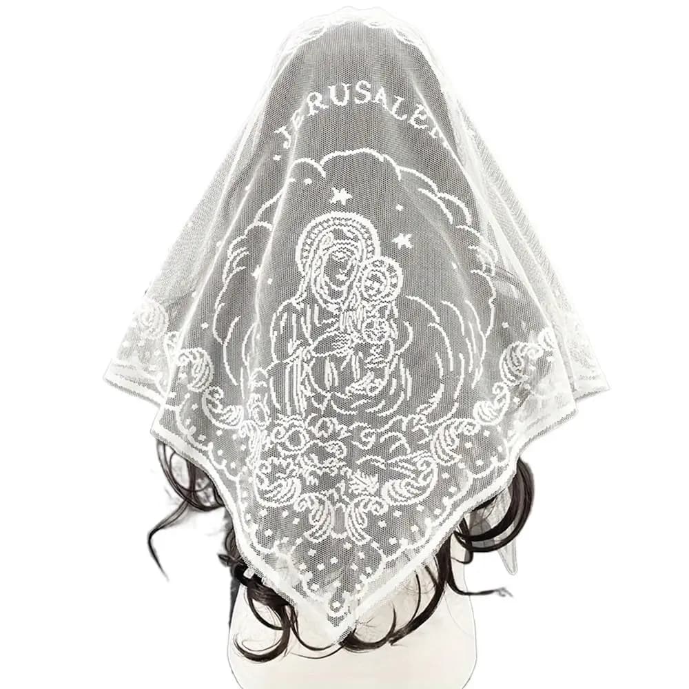 New Hollow Out Lace Scarf Embroidery Thin Hair Scarf Headband Solid Color Triangular Scarf for Women
