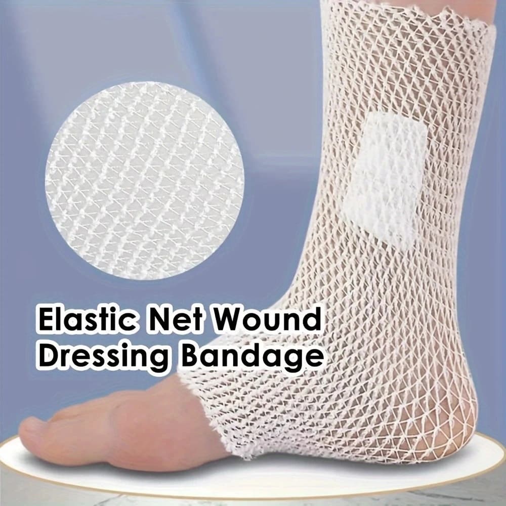 1 rotolo elastico netto medicazione fasciatura fasciatura traspirante fermo per adulti rete alla caviglia fasciatura tubolare tubo a rete garza tubolare Fix