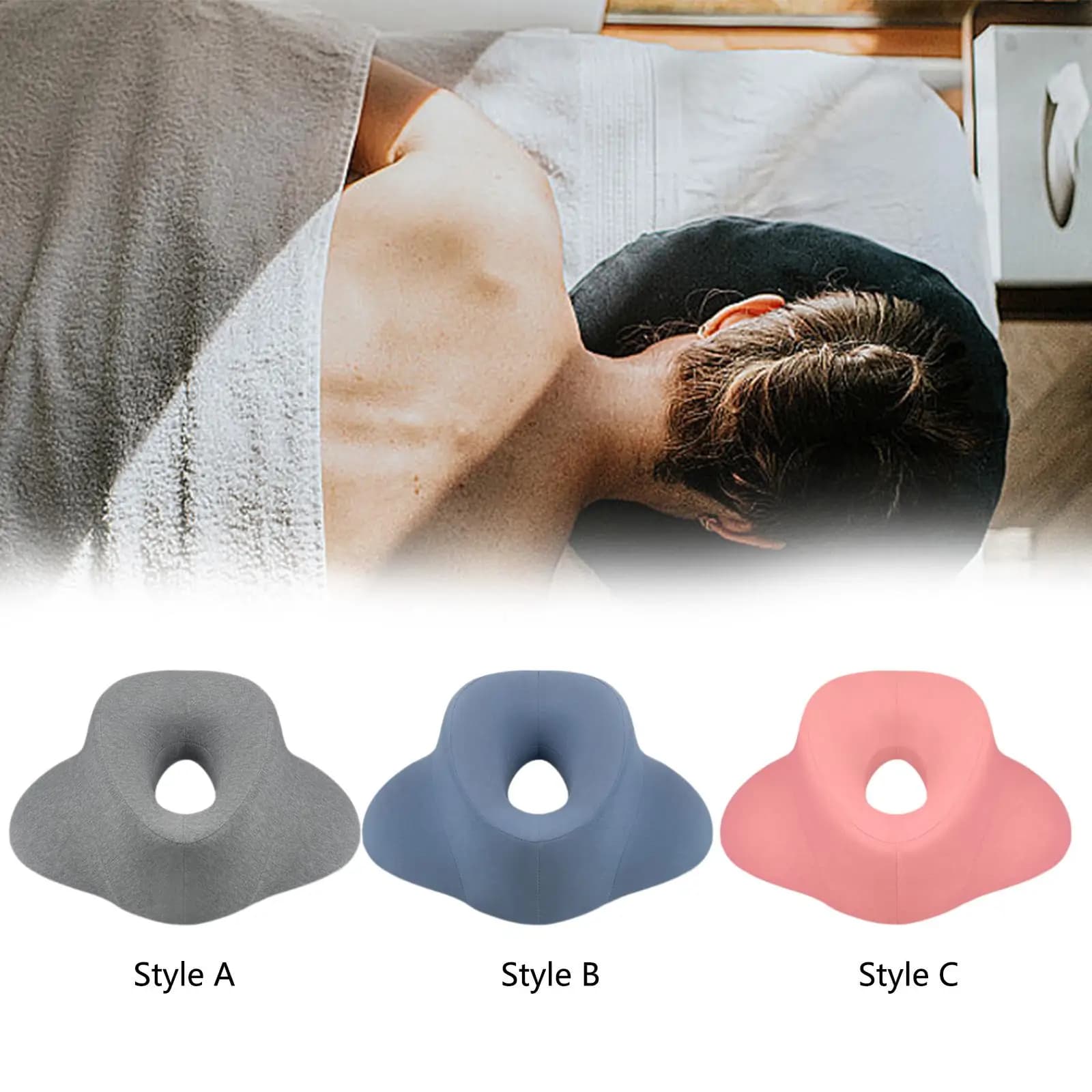 Face Down Pillow Prone Pillow Support Head Rest for Resting Napping Salon