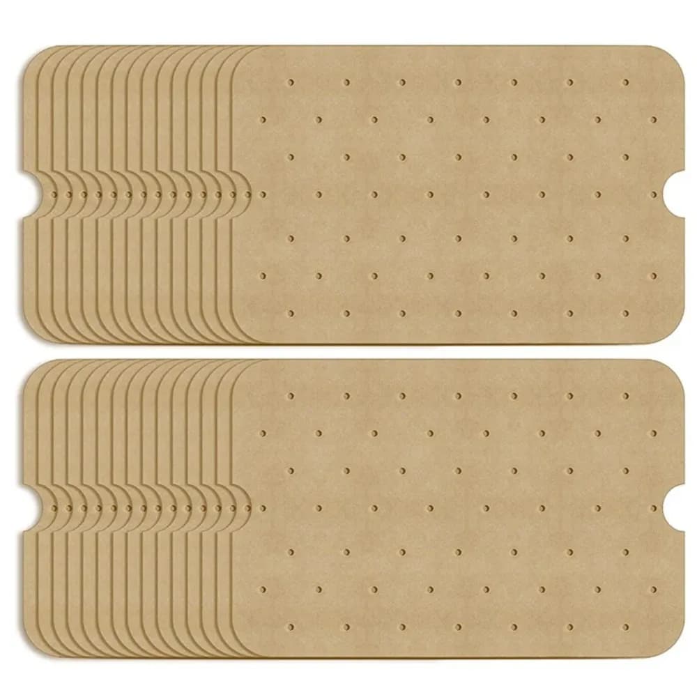 50 pz Friggitrice Ad Aria Usa E Getta e Conveniente Carta Da Forno Antiaderente Assorbimento di Olio Perforato Friggitrice Ad Aria Fodera Strumenti di Cottura