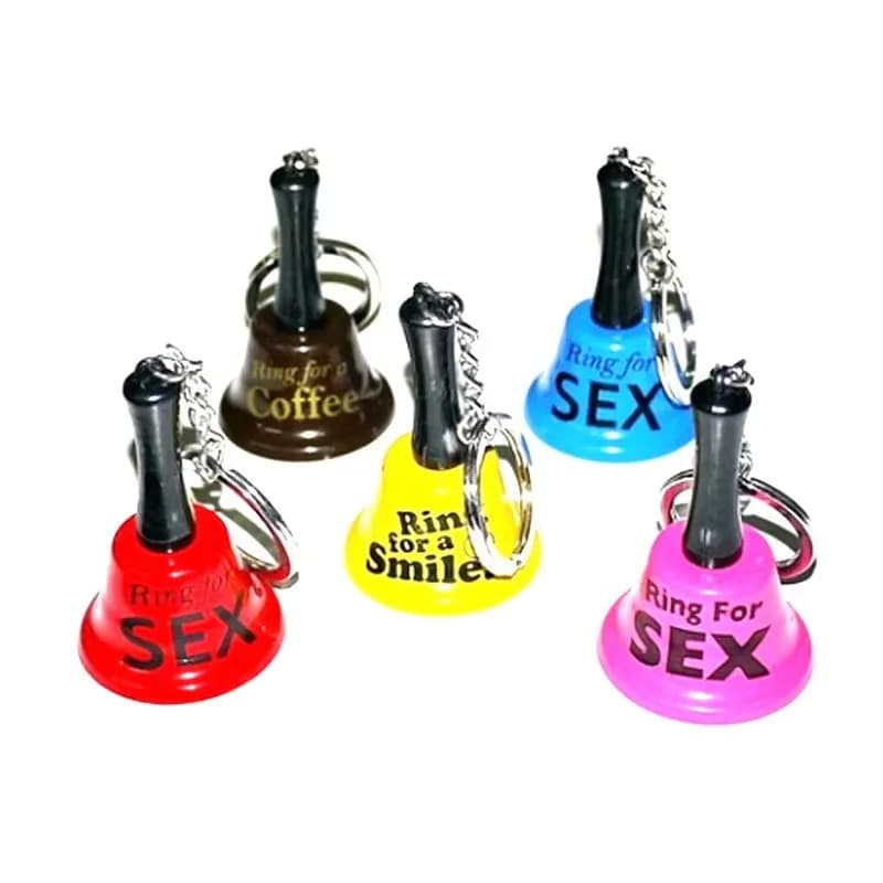 3.8 CM Mini Campana a manovella Portachiavi fai da te Campana in metallo Accessori Educazione precoce per bambini Chiamata per suonare Campana Giocattoli divertenti