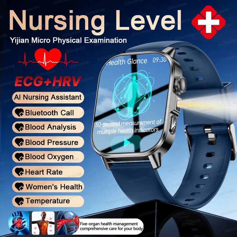 Nuovo Smartwatch 2026 con Misurazione AI Accurata, ECG+PPG, Pressione Sanguigna, Lipidi, Acido Urico, NFC, Chiamate HD