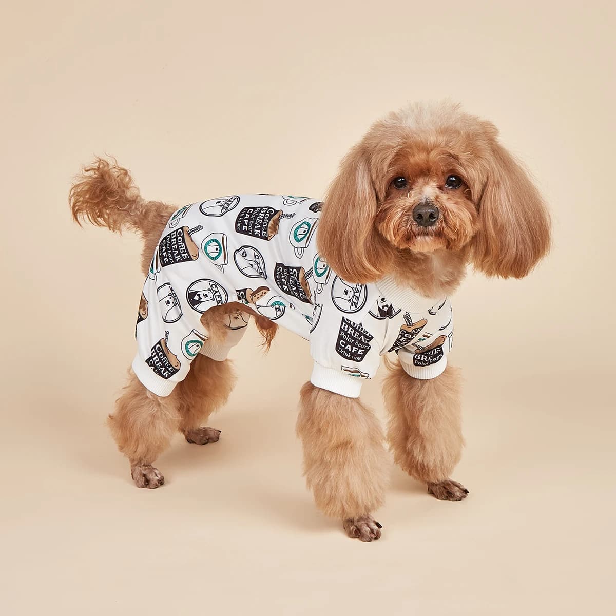 Puppy Dog Pajamas Printed Polar Bear Pet Jumpsuit Soft Puppy Rompers Pet Dog Cute Clothes Onesies Puppy Bodysuits for Pet Puppy
