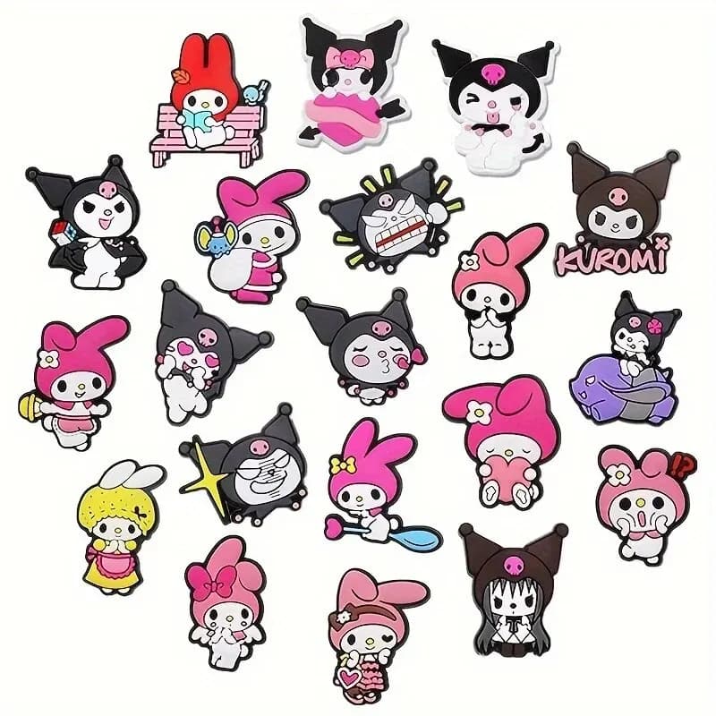 10/30 pezzi Sanrio Decorazioni per scarpe Accessori Ciondoli per zoccoli Bogg Bag Bubble Slides Sandali, Idea regalo per il compleanno