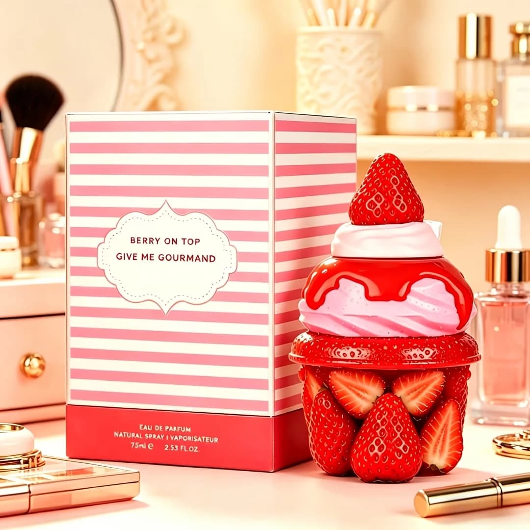 Latta&faTop Berry Cupcake Profumo Concentrato | 2,53 oz. 75ml, a forma di cupcake alla fragola, sapore dolce di frutti di bosco, pieno di dolcezza.