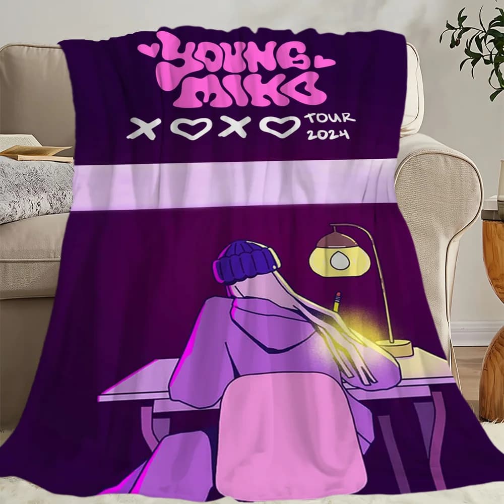Singer Young Miko Atts Blanket Skin friendly comfort warm soft plush blanket suitable sofa living room office bedroom