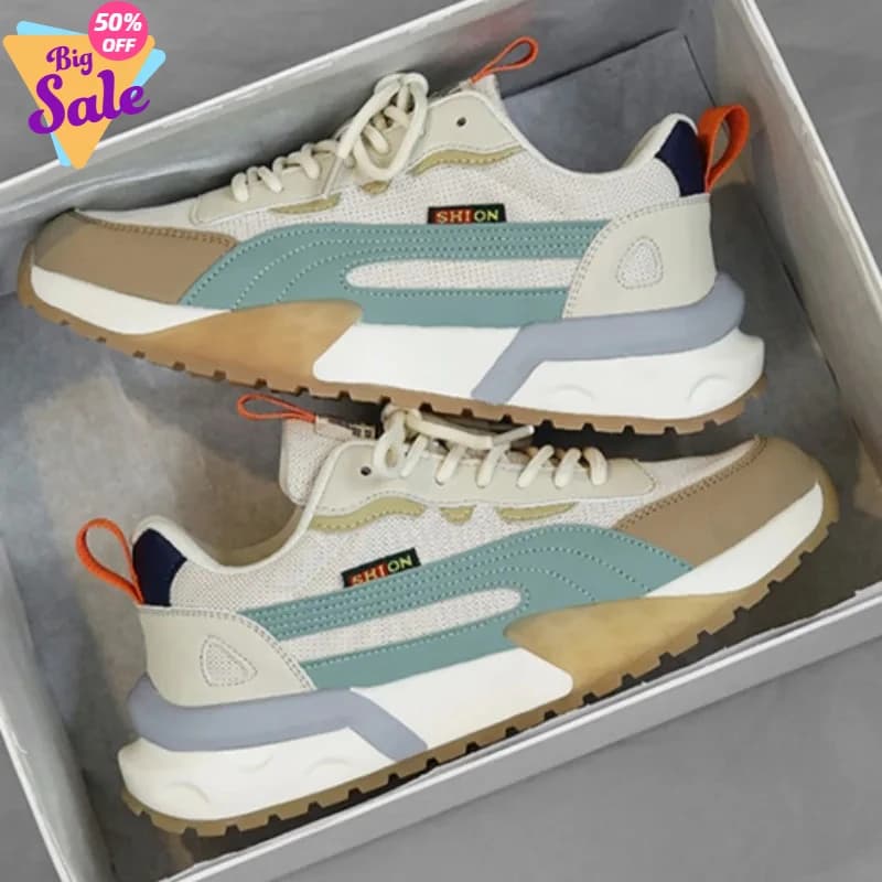 Sneakers di Lusso da Uomo, Nuove Scarpe Casual Traspiranti in Mesh, Scarpe da Tennis e Allenamento, Scarpe Vulcanizzate con Piattaforma, Zapatillas Hombre