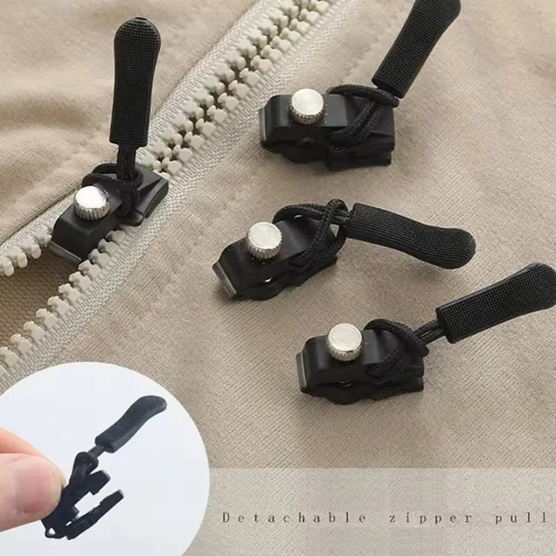 3/6/9/12pcs Universal Zipper Repair Kit Quick Instant Detachable Replacement Zipper Slider Head Pull Jacket Bags Coat DIY Sew