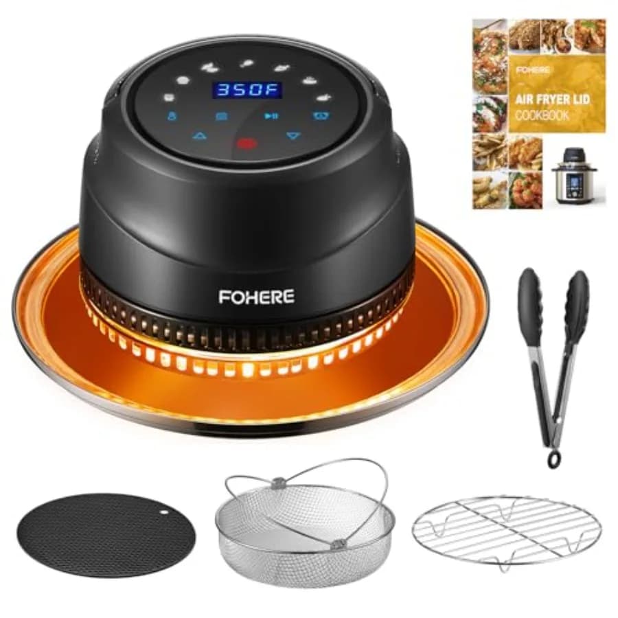 Air Fryer Lid for Instant Pot 6Qt/8Qt, 7 in 1 with LED Touchscreen, Turn Your Pressure Cooker Into in Seconds, Air Fryer Access