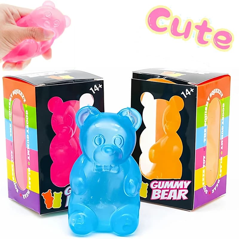 Giocattolo Sensoriale Needoh a Forma di Orsetto, Non Tossico, Antistress, per Alleviare l'Ansia, Favorisce la Concentrazione e il Rilassamento, Giocattolo ADHD per Bambini e Adulti, Regalo per Feste