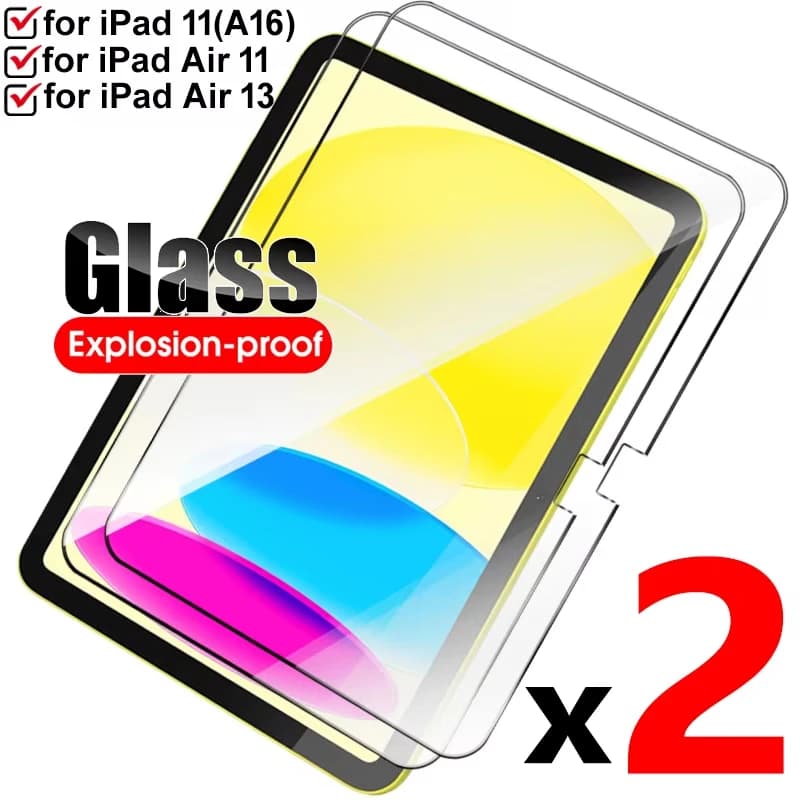 2PCS Protezione Dello Schermo In Vetro Temperato Per iPad Pro 13 12.9 11 6th M4 M2 2024 Air 5 4 3 2 1 9 9th 10th Gen Mini 6 10.9 10.2 9.7