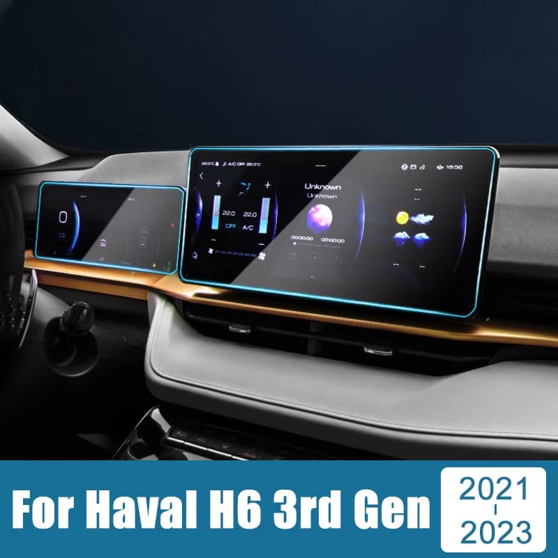 Per Haval H6 3rd Gen GT 2021 2022 2023 DHT-PHEV adesivo per pellicola protettiva per schermo di navigazione con controllo centrale in vetro temperato per auto