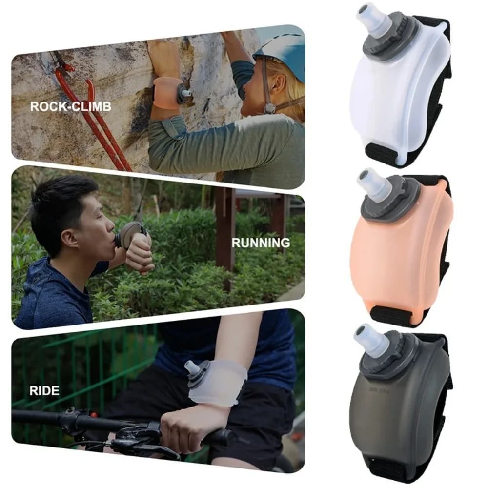 New 200 ml pulse water bottle, soft silicone bottle, wrist bag, hydration package for marathon, riding, fitness climbing