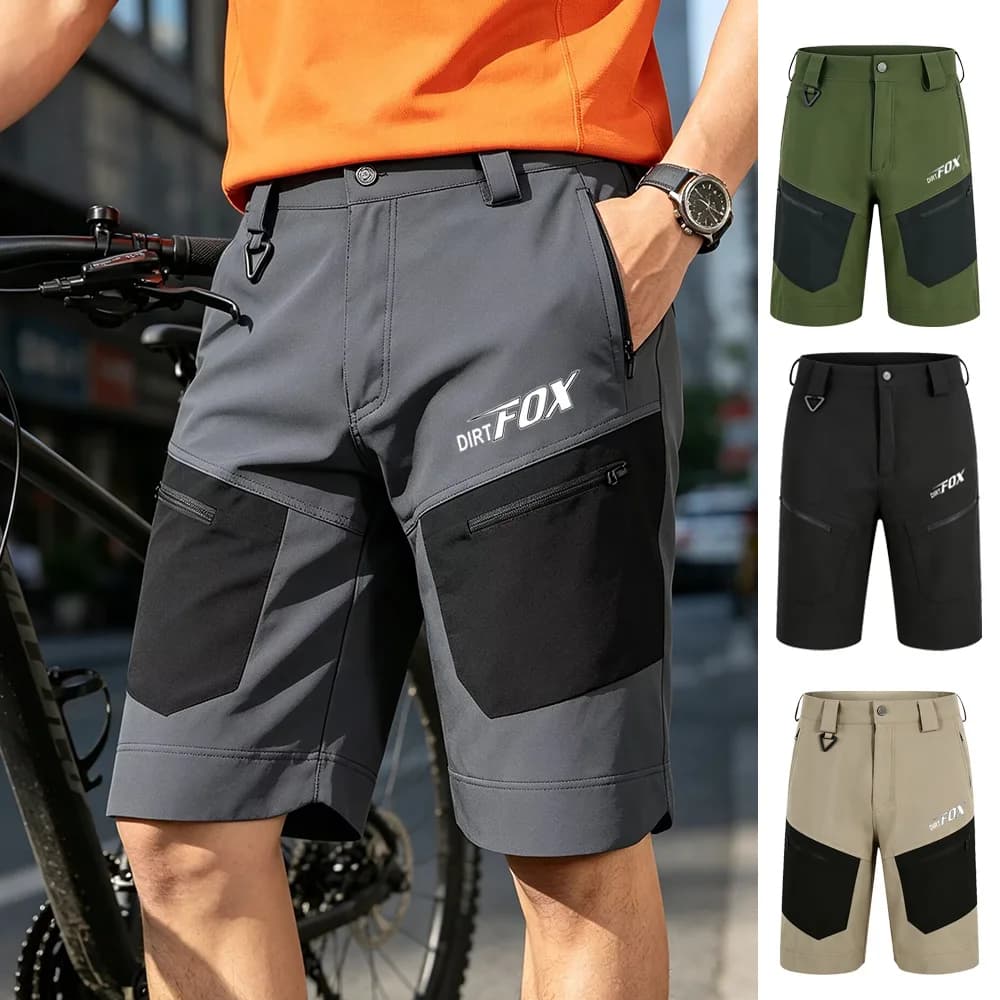DIRTFOX Cycling Shorts Man Mountain Bike Clothing Biker Short Mtb Enduro Downhill Bicycle Pants Motorcycle Men Pantalones Cortos