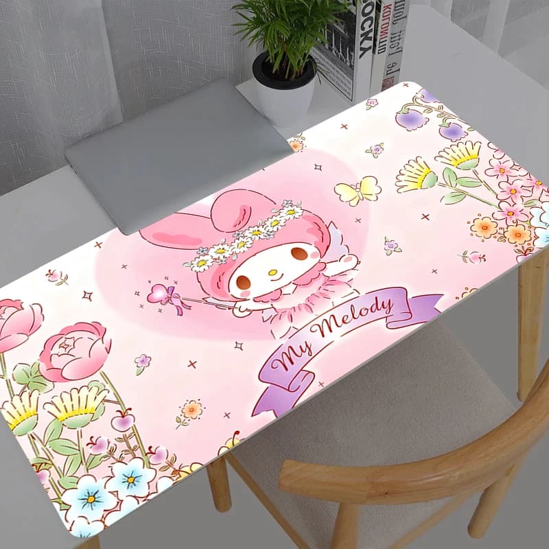 Play Mouse Mat XXL Grande, Keyboard Mat and My Melody Sanrio Desk, Rubber Mat for Gaming and Notebook