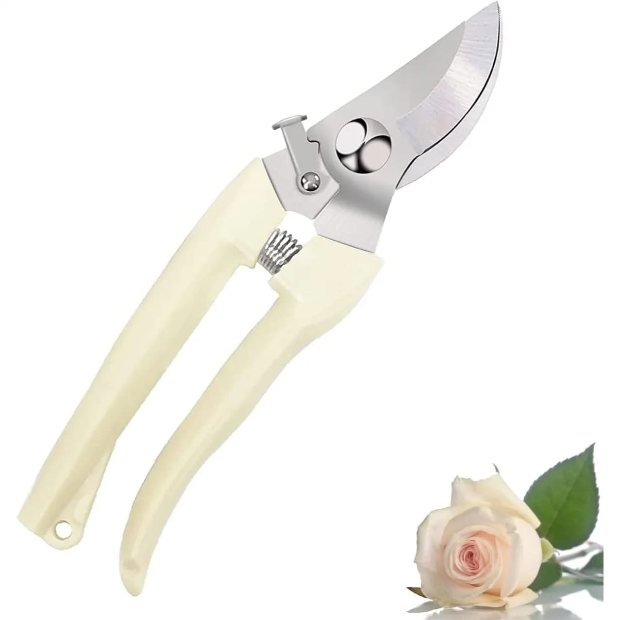 Garden Power Scissors with High Carbon Steel Sharp Blade for Flowers, Coppers and Sheets