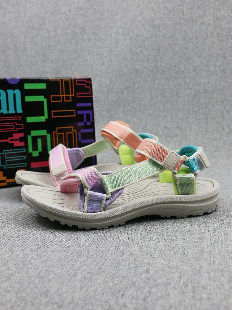 Sandali Casual Unisex a Taglio Basso con Cinturini in Tessuto Ultra-Leggeri e Resistenti, Scarpe Traspiranti per Sport all'Aperto e Spiaggia per Bambini e Ragazzi
