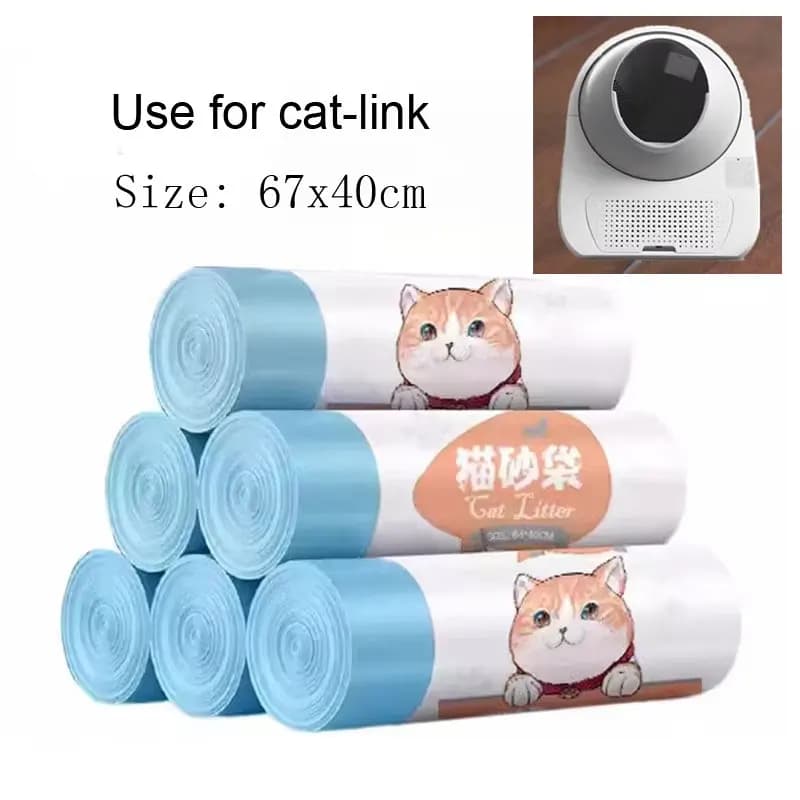 Cat-Link Smart Cat Toilet Lettiera per gatti Sacchetto della spazzatura con coulisse Collezione di gatti addensata Sacchetti per cacca di stoccaggio Forniture per animali domestici