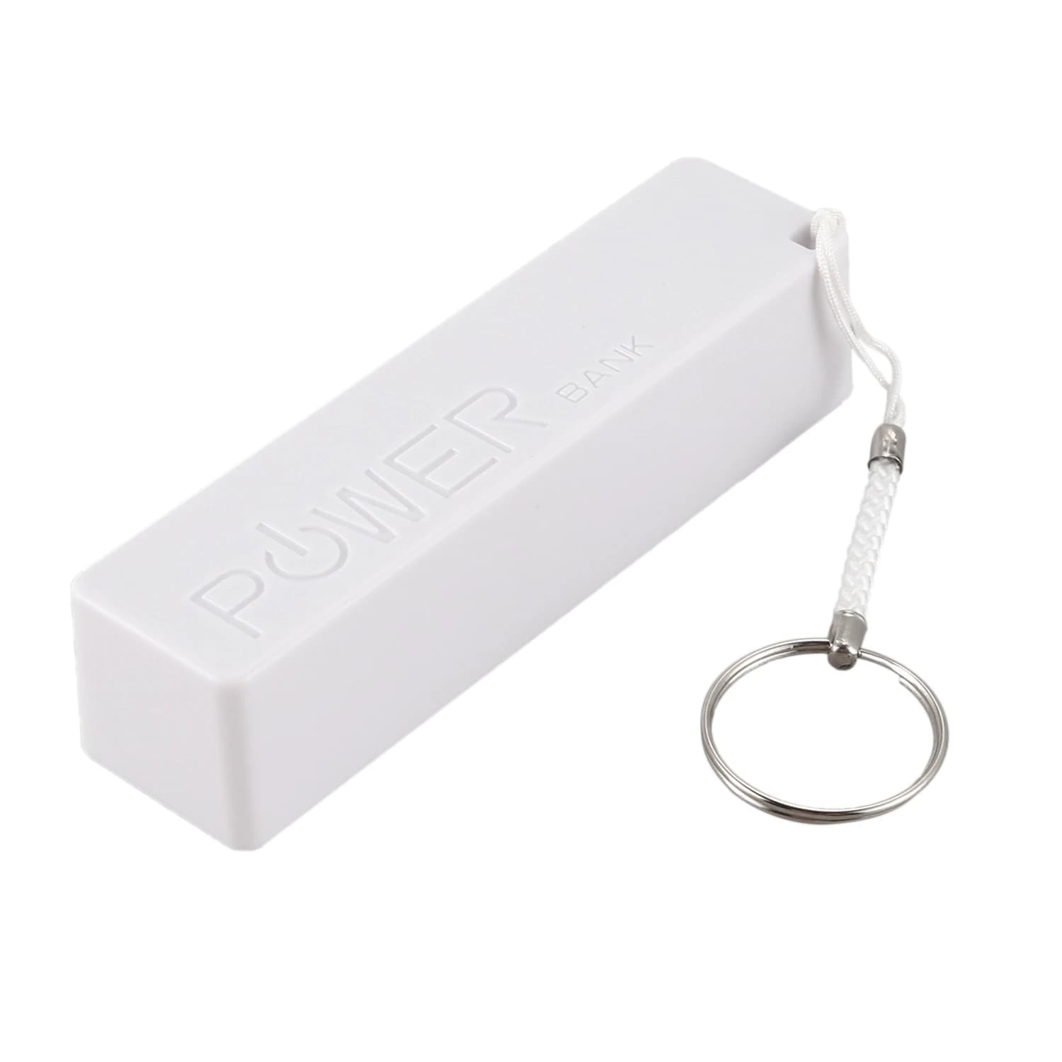 Caricabatteria portatile Power Bank esterno 18650 con portachiavi (senza batteria) (bianco)-BLife