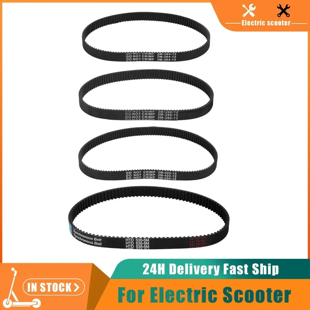 Cinghia per scooter elettrico 3m 384 12 Cinghie dentate per trasmissione HTD 3m-384-12 5M-535-15 Striscia di trasmissione in gomma Scooter elettrico Hoverboard Parte