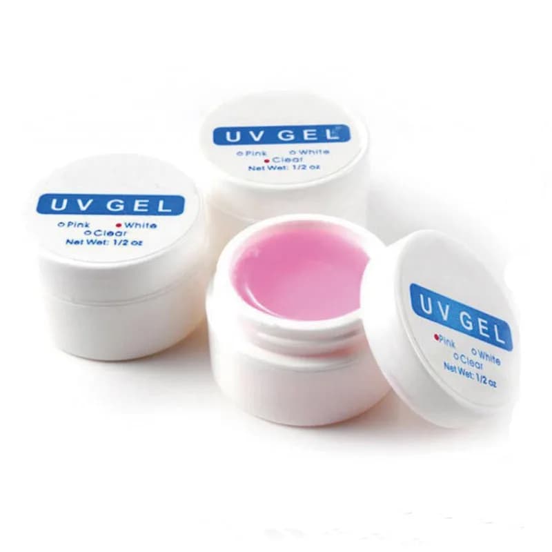 1PC X rosa bianco trasparente trasparente UV Gel Builder Nail Art Tips Gel Nail Manicure Extension