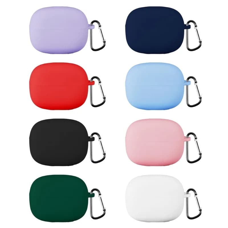 Soft Silicone Case for Redmi Buds 8 Pro, anti-scratch protective cover for wireless earphones with accessory hook