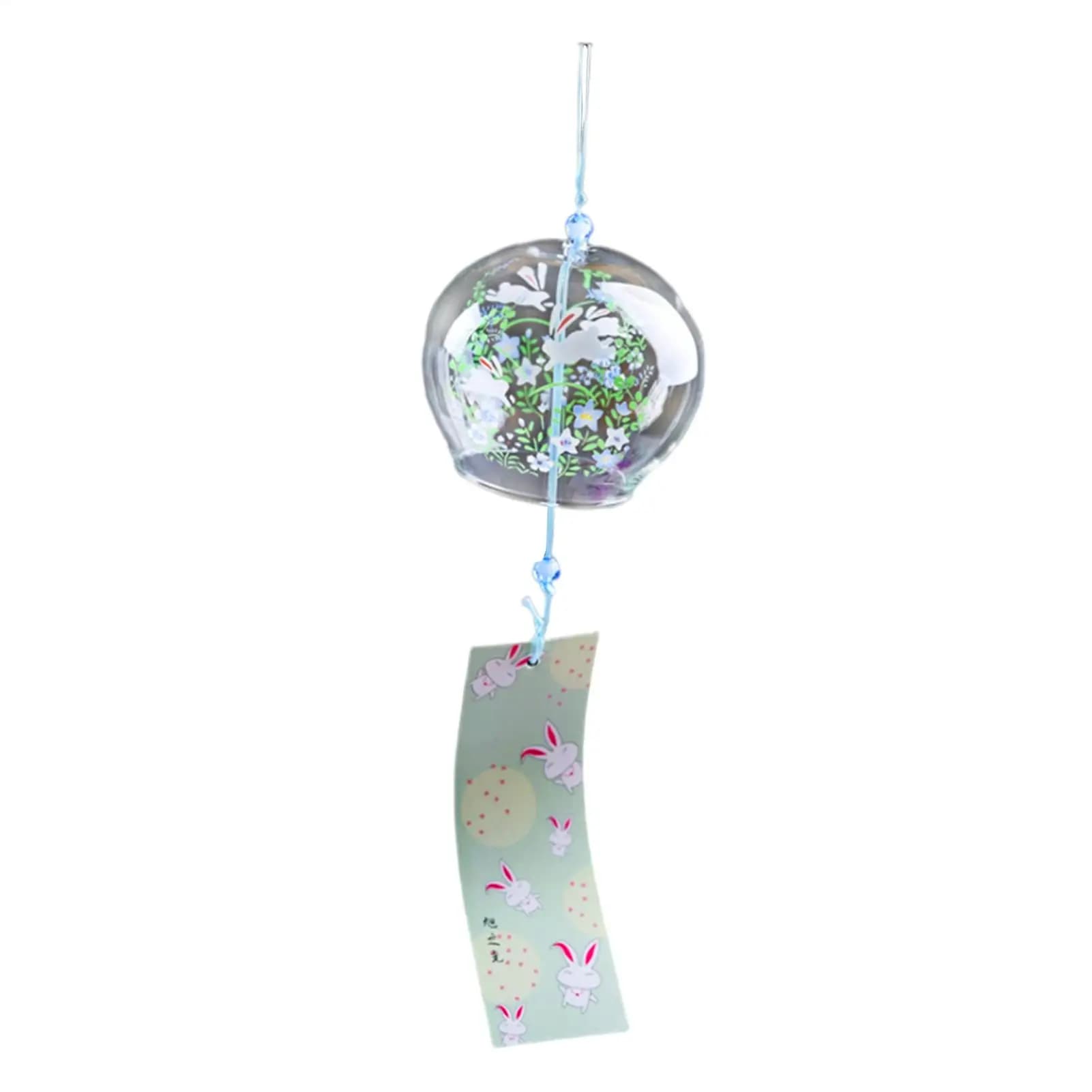 Japanese-style Kawaii Glass Landscape Wind Chimes Handmade Hand-Painted Hanging Wind-bell Home Decor Ornaments Festival Gifts
