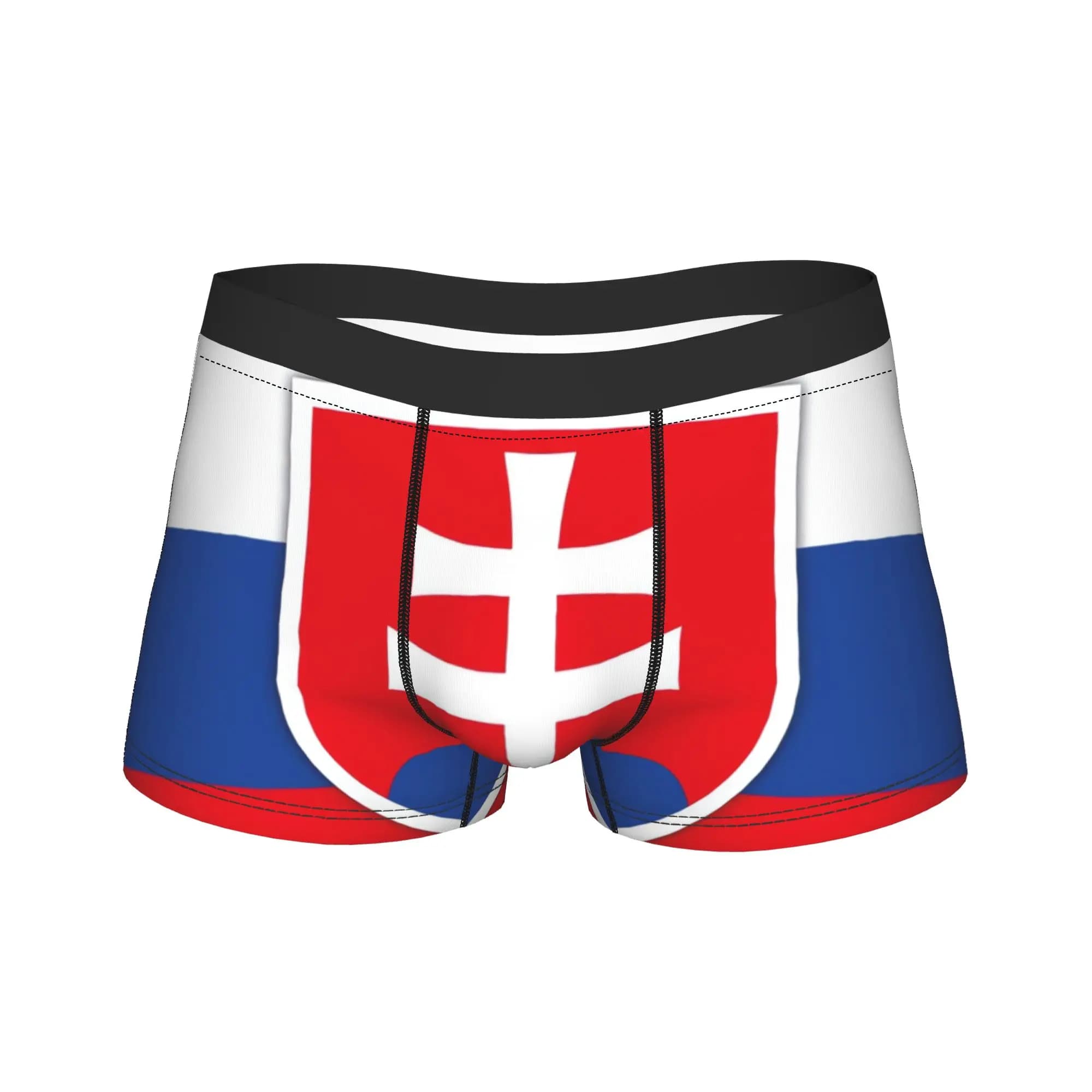 Slovakia Flag (4) Underwear Men Underpants Custom Comfortable Trunk Quality Shorts Briefs Plus Size 2XL