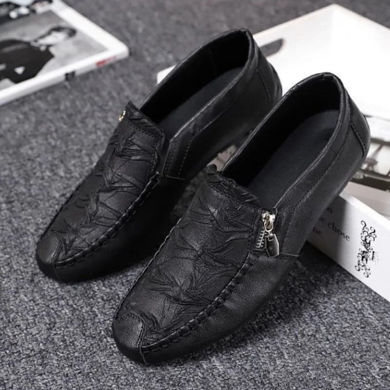 Men's 2026 Spring Summer Casual Driving Shoes Genuine Leather Look Slip on Penny Loafers Korean Fashion Sneakers