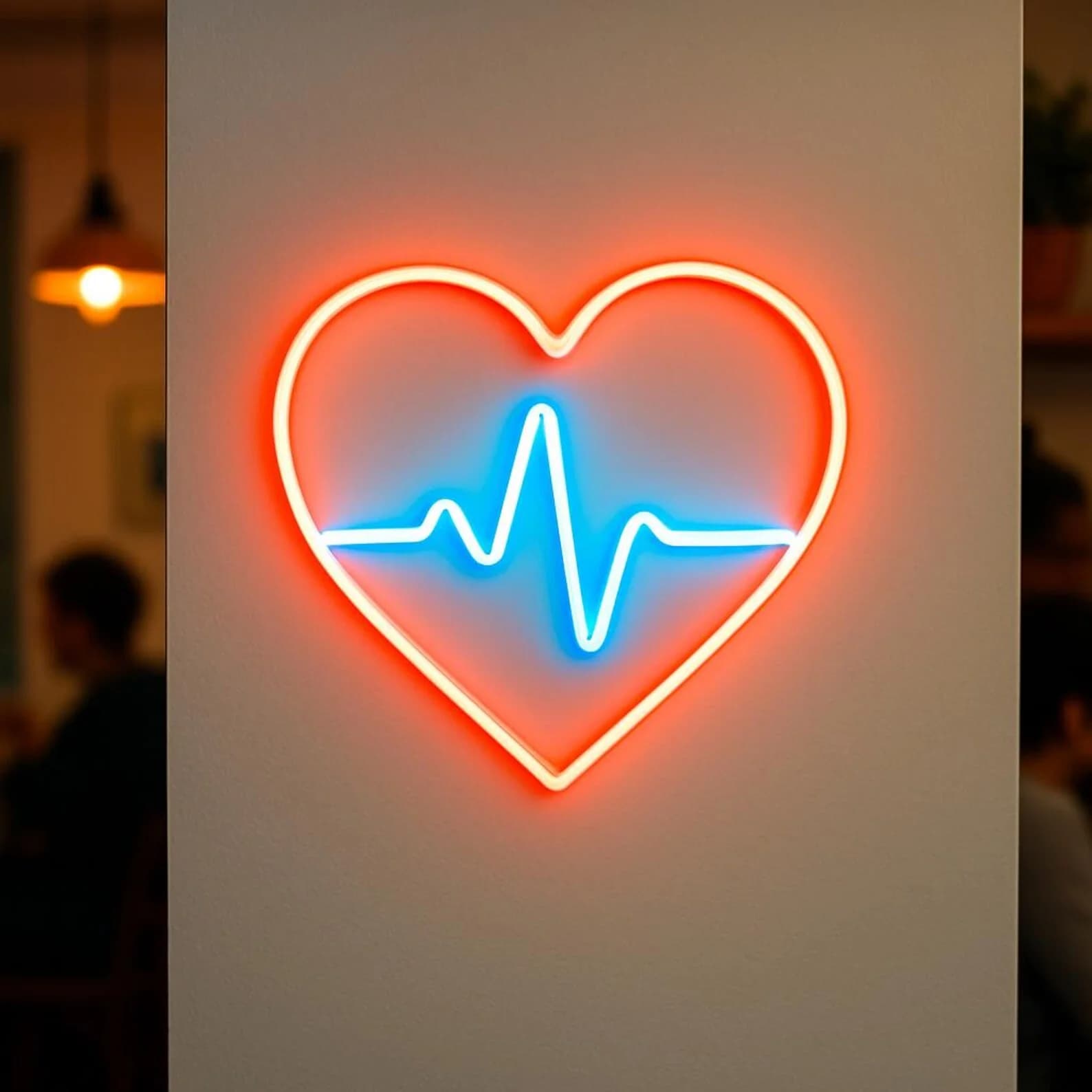Cuore con insegna al neon Cardioline, luce ospedaliera generale, insegna medica a led, idea regalo per medico