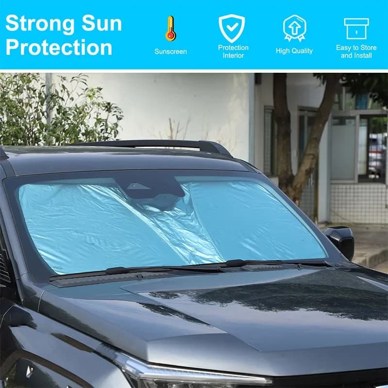Nastro d'argento Parabrezza anteriore per auto Parasole Protezione solare Visiera Parasole Accessori interni per Great Wall Tank 400 2023-2025