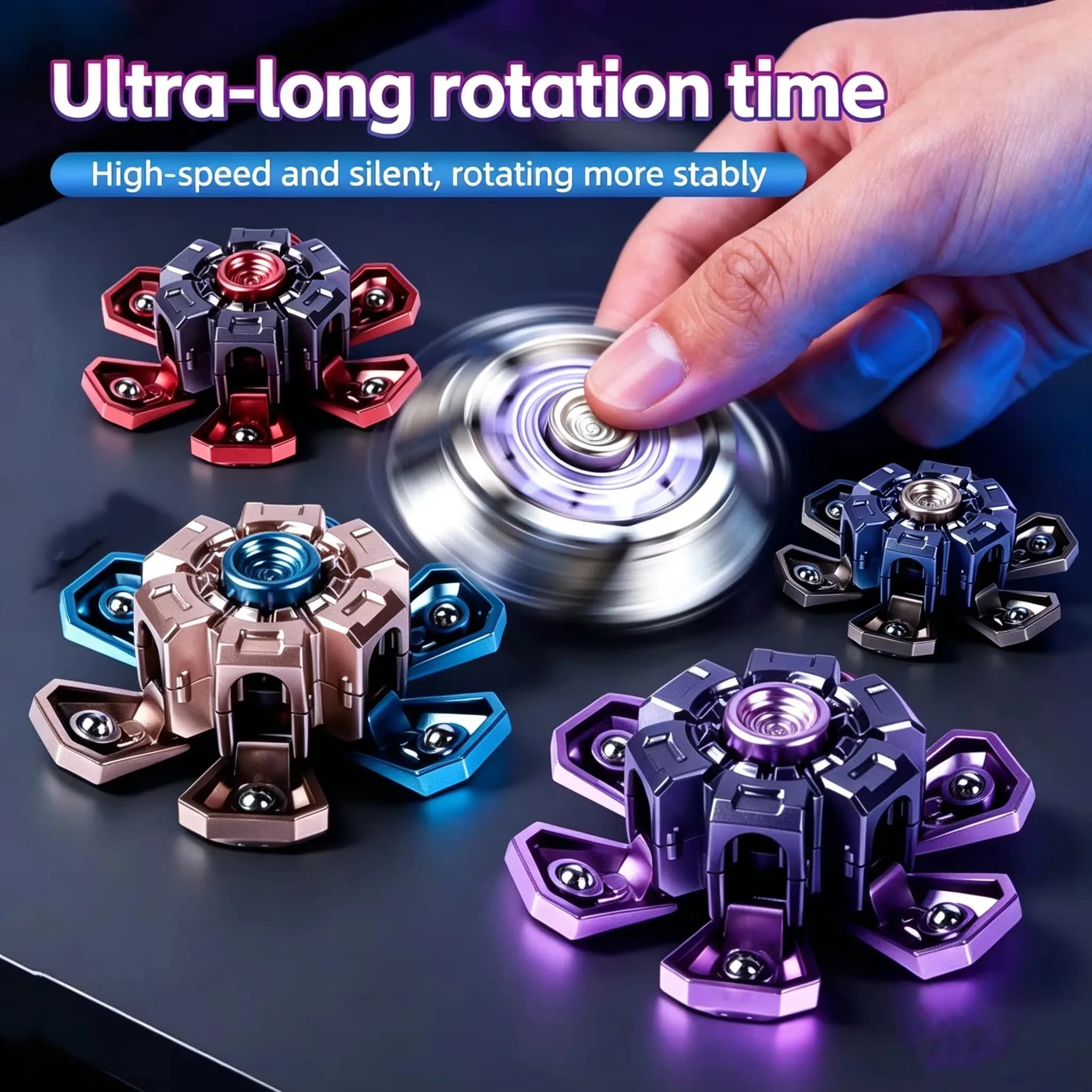 Fidget Spinner Telescopico Fai-da-Te, Giocattoli Antistress EDC, Regali Creativi e Divertenti per Adulti e Bambini, Novità per Feste
