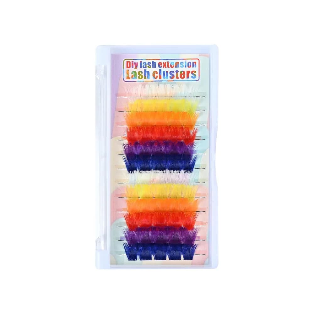 60 Pezzi Ciglia Finte a Ciuffetti Effetto Manga, Morbide e Naturali, Mix di Colori, Ciglia Individuali a Punta Sottile, Delicate sulla Pelle, per Donna