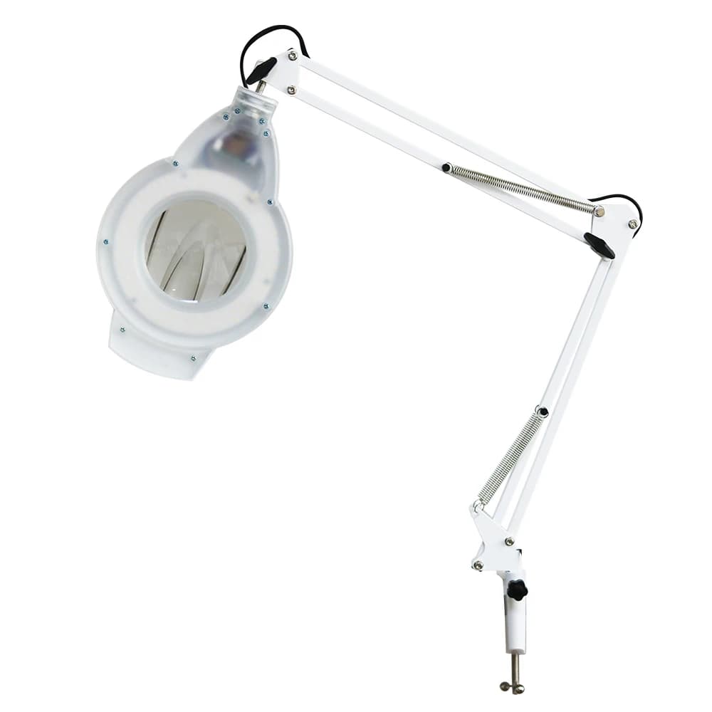 Desk Clamp Magnifier Lamp LED with Glass Light 3Diopter 17W for Beauty Salon Face Eyelash Extension & Nail Art Equipment