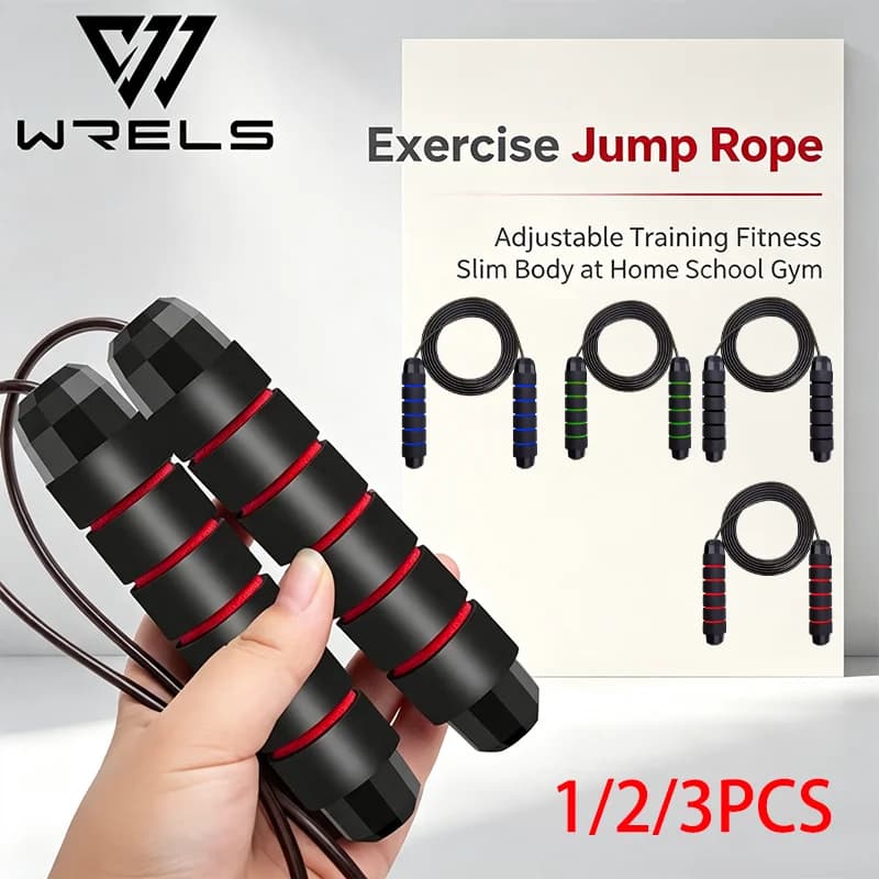 1/2/3PCS Exercise Jump Rope Adjustable Training Fitness Sport Equipment Women Men Slim Body at Home School Gym Jump Rope