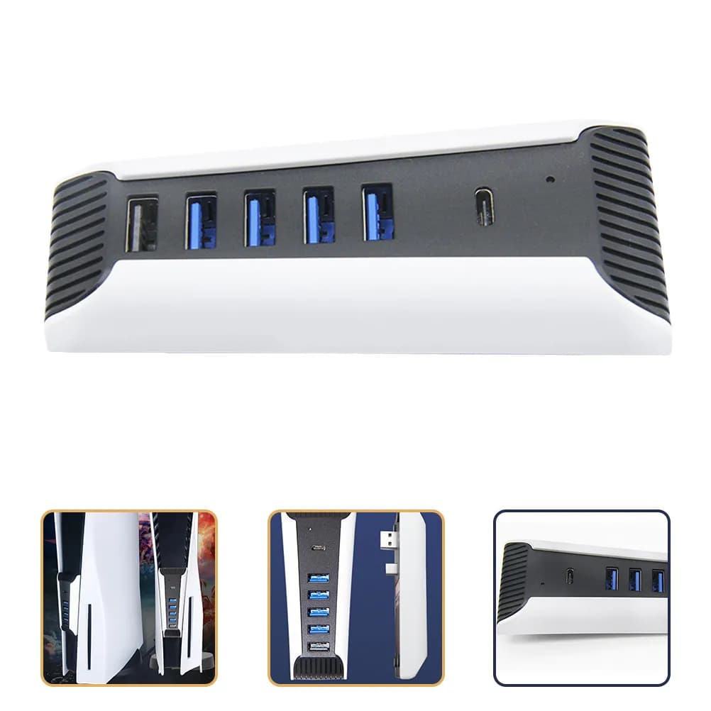 Hub USB Docking Station Splitter 4 Porte USB 2.0 3.0 Tipo C Adattatore di Estensione Compatibile con Console di Gioco Hub Professionale