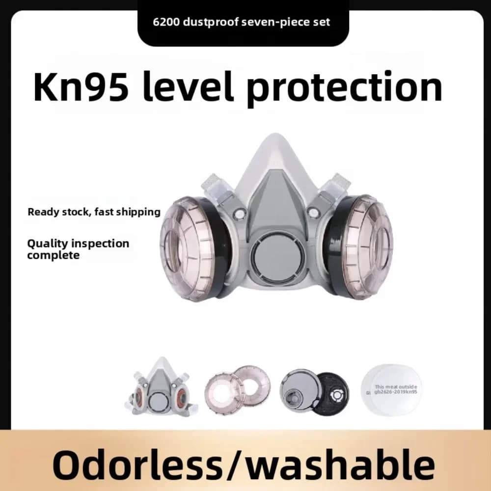Respiratore semviso Factory Direct 6200: maschera antigas antipolvere per polvere pesante, verniciatura, molatura, saldatura, sostanze chimiche e pesticidi