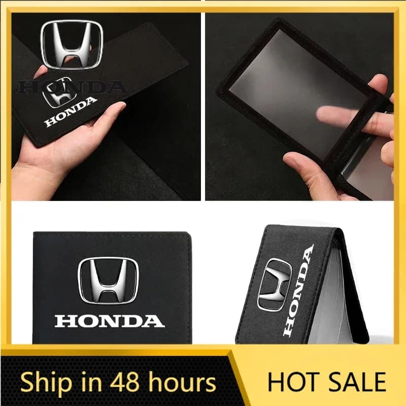 Accessori per auto Porta patente di guida portatile in pelle PU per Honda Civic Fit Jazz Accord Pilot Passport Stepwgn CR
