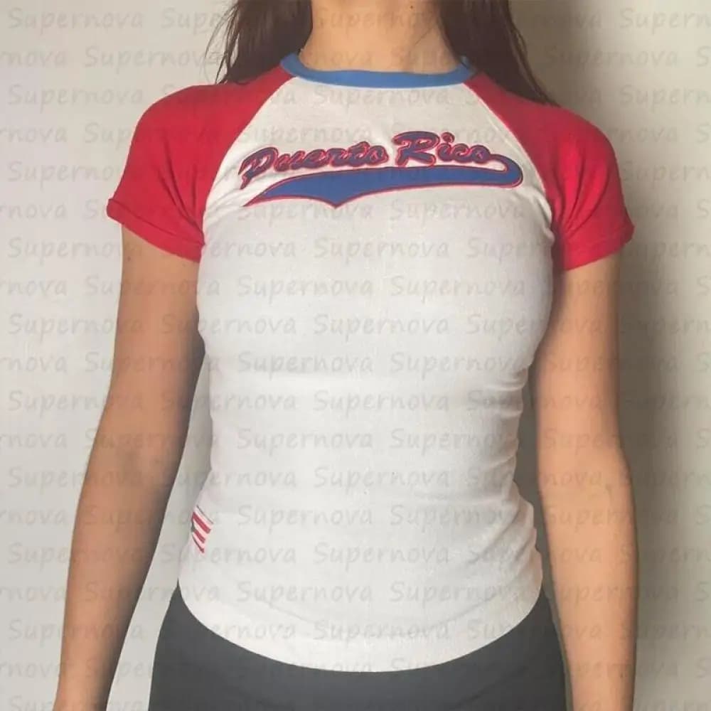 Clothes Punk Summer Leisure Gothic Retro Women's Letter Embroidery Sports splicing Short Sleeve T-Shirt Streetwear emo tops