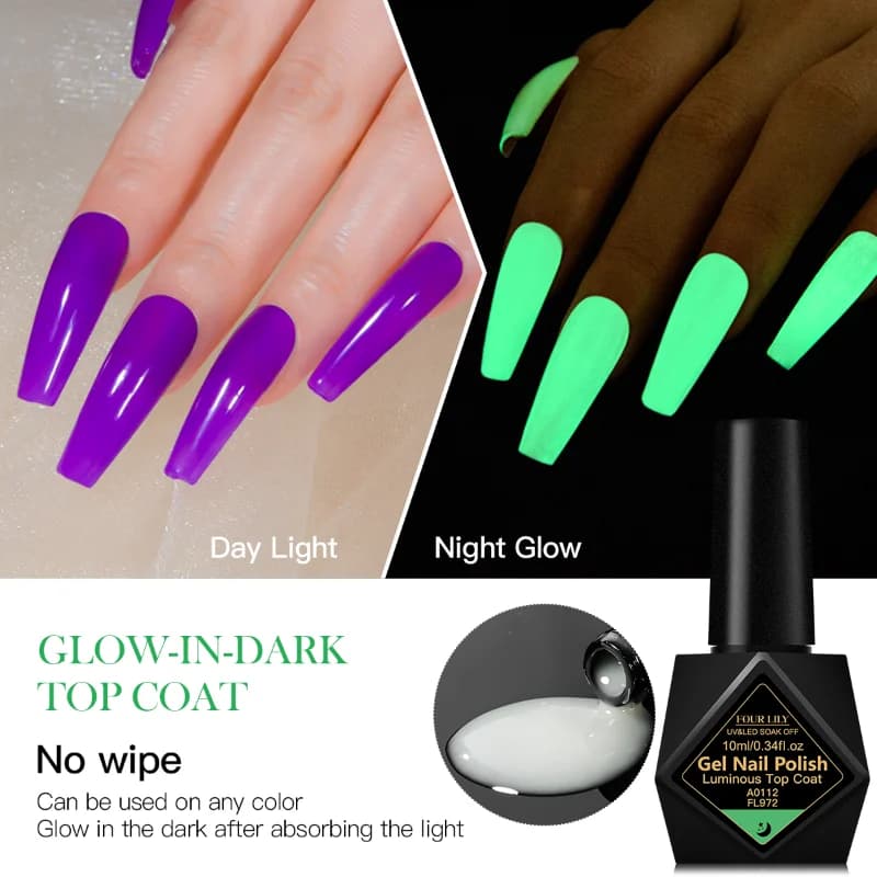 Smalto Gel per Unghie Top Coat Luminoso Bianco Latte 10ml, Gel UV LED Fluorescente per Nail Art
